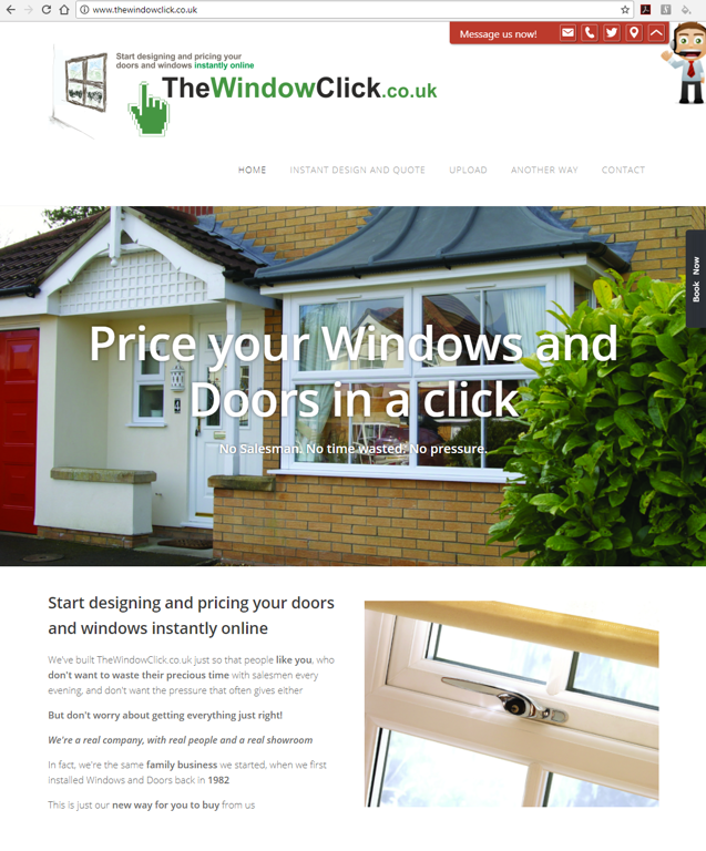 TheWindowClick.co.uk Website for instant online design and pricing