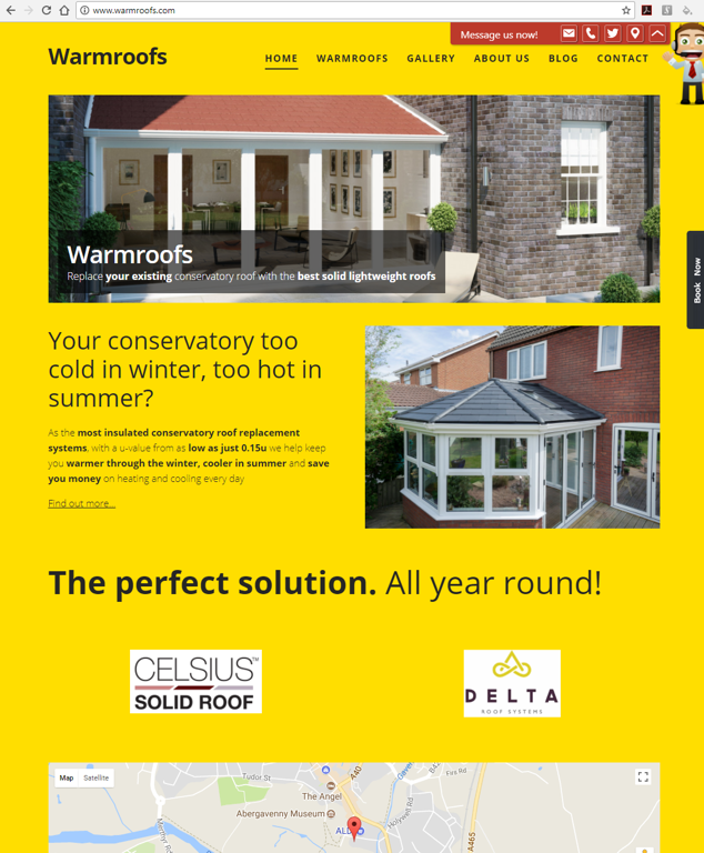 Warmroofs.com is the website for solid conservatory replacement roofs